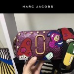 Marc Jacobs-05 個性百搭新款紫色蛇紋配蘑菇亮片單肩斜挎包相機包
