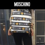 Moschino-040 莫斯奇諾小熊印花布時尚潮流雙肩包