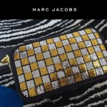 Marc Jacobs-03-4 劉詩詩同款snapshot黃白輻射亮片原版爆裂紋牛皮相機包
