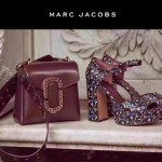 Marc Jacobs-06-2 范瑋琪同款蛇形金屬扣棗紅色牛皮大號單肩斜挎包