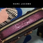 Marc Jacobs-05 個性百搭新款紫色蛇紋配蘑菇亮片單肩斜挎包相機包