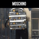 Moschino-040 莫斯奇諾小熊印花布時尚潮流雙肩包