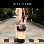 Marc Jacobs-06 宋佳同款蛇形金屬扣黑色牛皮大號單肩斜挎包