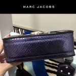 Marc Jacobs-09 專櫃新款女士藍色蛇紋配青蛙亮片單肩斜挎包相機包