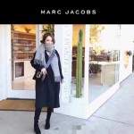 Marc Jacobs-011 宋佳同款蛇形金屬扣黑色牛皮小號單肩斜挎包