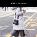 Marc Jacobs-011 宋佳同款蛇形金屬扣黑色牛皮小號單肩斜挎包