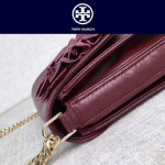 Tory Burch-053 牛皮花朵女士鏈條單肩斜挎包