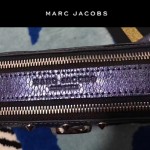 Marc Jacobs-09 專櫃新款女士藍色蛇紋配青蛙亮片單肩斜挎包相機包