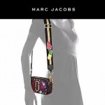 Marc Jacobs-05 個性百搭新款紫色蛇紋配蘑菇亮片單肩斜挎包相機包