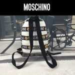 Moschino-040 莫斯奇諾小熊印花布時尚潮流雙肩包