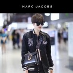 Marc Jacobs-06 宋佳同款蛇形金屬扣黑色牛皮大號單肩斜挎包