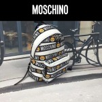 Moschino-040 莫斯奇諾小熊印花布時尚潮流雙肩包