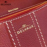 Delvaux-013-3 百搭新款手工車線brillan紅色原版TOGO皮豎款大號手袋