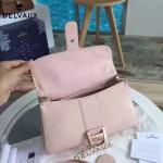 Delvaux-18-2 名媛必備brillant粉色原版粒面牛皮橫款大號手袋