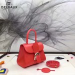 Delvaux-04-3 時尚復古brilliant 西瓜紅原版BOX光面牛皮手提單肩包