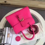 Delvaux-19 潮人必備新款brillant枚紅色原版牛皮豎款大號手提單肩包