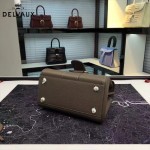Delvaux-17-7 人氣熱銷brillant深灰色原版粒面牛皮手提單肩包