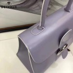 Delvaux-05-2 復古風brilliant 芋頭色原版BOX光面牛皮大號手提單肩包