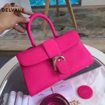 Delvaux-18 名媛必備brillant枚紅色原版粒面牛皮橫款大號手袋