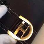 Delvaux-013-7 百搭新款手工車線brillan黑色原版TOGO皮豎款大號手袋