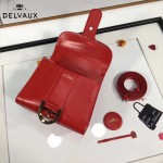 Delvaux-04-10 時尚復古brilliant 紅色原版BOX光面牛皮手提單肩包