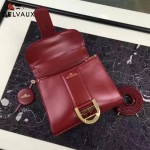 Delvaux-04-6 時尚復古brilliant 棗紅色原版BOX光面牛皮手提單肩包