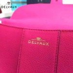 Delvaux-017 人氣熱銷brillant枚紅色原版粒面牛皮手提單肩包