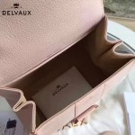 Delvaux-017-4 人氣熱銷brillant粉色原版粒面牛皮手提單肩包
