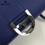 Delvaux-017-5 人氣熱銷brillant藍色原版粒面牛皮手提單肩包
