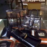 Delvaux-08 專櫃限量版brilliant X-ray原單透明果凍包手提單肩包