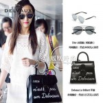 Delvaux-016 唐嫣蕾哈娜同款限量版Le Brillant原單字母塗鴉大號手袋