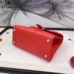 Delvaux-05-3 復古風brilliant 西瓜紅色原版BOX光面牛皮大號手提單肩包
