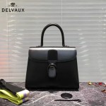 Delvaux-06-2 春夏專櫃定制款Brillant 彩虹系列黑色原版牛皮手提單肩包