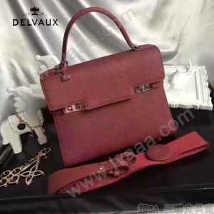 Delvaux-033 全新牛頸紋TP系列配粗肩背手提單肩包