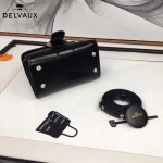 Delvaux-04-4 時尚復古brilliant 黑色原版BOX光面牛皮手提單肩包