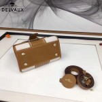 Delvaux-010 最新爆款純手工編織絲麻配原版牛皮小號手提單肩包