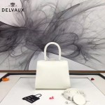 Delvaux-04-9 時尚復古brilliant 白色原版BOX光面牛皮手提單肩包