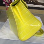 Delvaux-029-5 Sellier Brillant鱷魚紋牛皮 小羊皮內裏可調節肩帶原裝禮盒手提單肩斜挎包