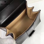Delvaux-04-5 時尚復古brilliant 黑色原版BOX光面牛皮手提單肩包