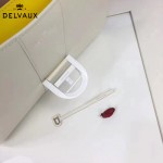 Delvaux-06 春夏專櫃定制款Brillant 彩虹系列白色原版牛皮手提單肩包