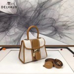 Delvaux-010 最新爆款純手工編織絲麻配原版牛皮小號手提單肩包