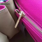 Delvaux-017 人氣熱銷brillant枚紅色原版粒面牛皮手提單肩包