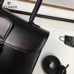 Delvaux-05-5 復古風brilliant 黑色原版BOX光面牛皮大號手提單肩包