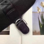 Delvaux-21 時尚復古Brillan Frence黑色原版牛皮翻蓋錢包手拿包