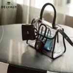 Delvaux-08 專櫃限量版brilliant X-ray原單透明果凍包手提單肩包