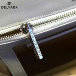 Delvaux-06-3 春夏專櫃定制款Brillant 彩虹系列白色原版鱷魚紋手提單肩包