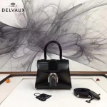 Delvaux-04-5 時尚復古brilliant 黑色原版BOX光面牛皮手提單肩包