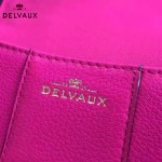 Delvaux-19 潮人必備新款brillant枚紅色原版牛皮豎款大號手提單肩包