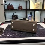 Delvaux-18-5 名媛必備brillant深灰色原版粒面牛皮橫款大號手袋