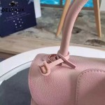 Delvaux-017-4 人氣熱銷brillant粉色原版粒面牛皮手提單肩包